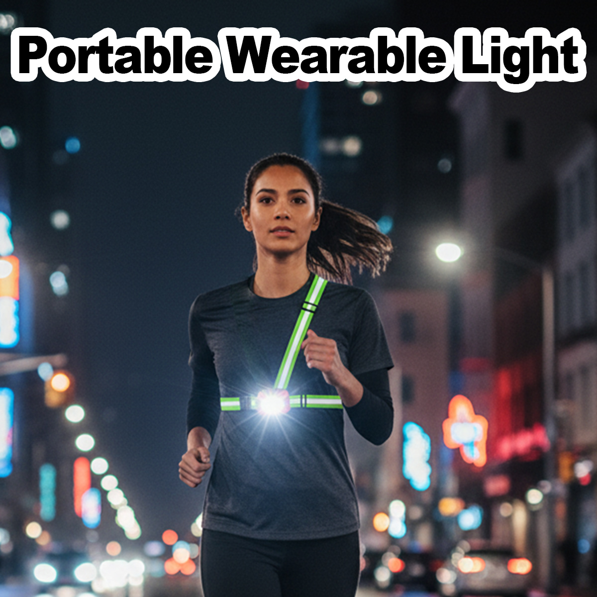 Running Gear Night - Luce da Corsa USB Ricaricabile Impermeabile