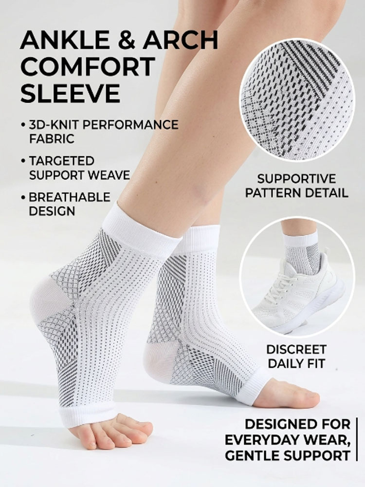 Compression Calf Sleeve - Manicotti per Polpacci Bianchi Solidi, Elastici,