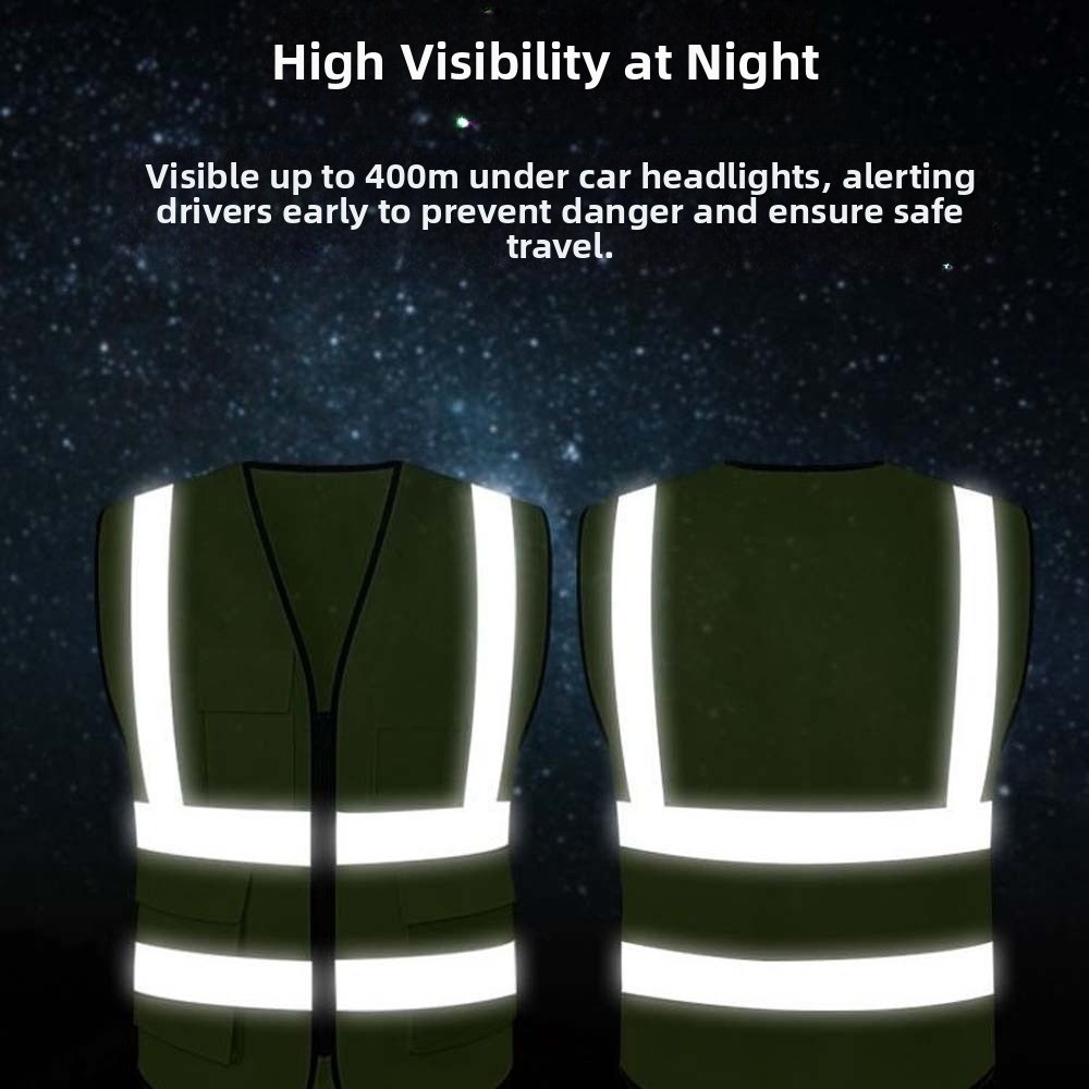 Running Gear Outdoor - Gilet riflettente ad alta visibilità Avvertimento