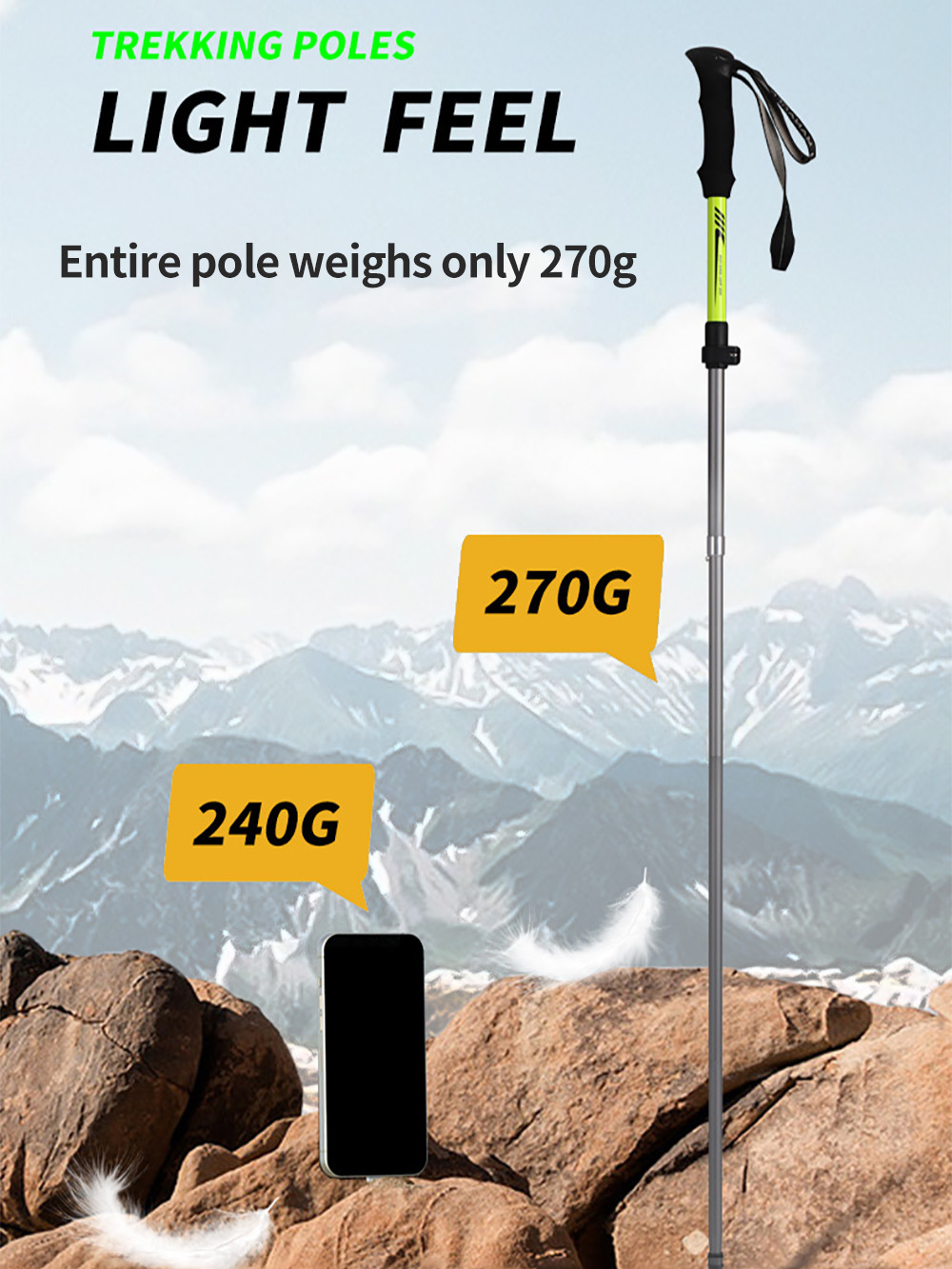 Bastone da trekking pieghevole - Trekking Pole Carbon recensione e prezzo