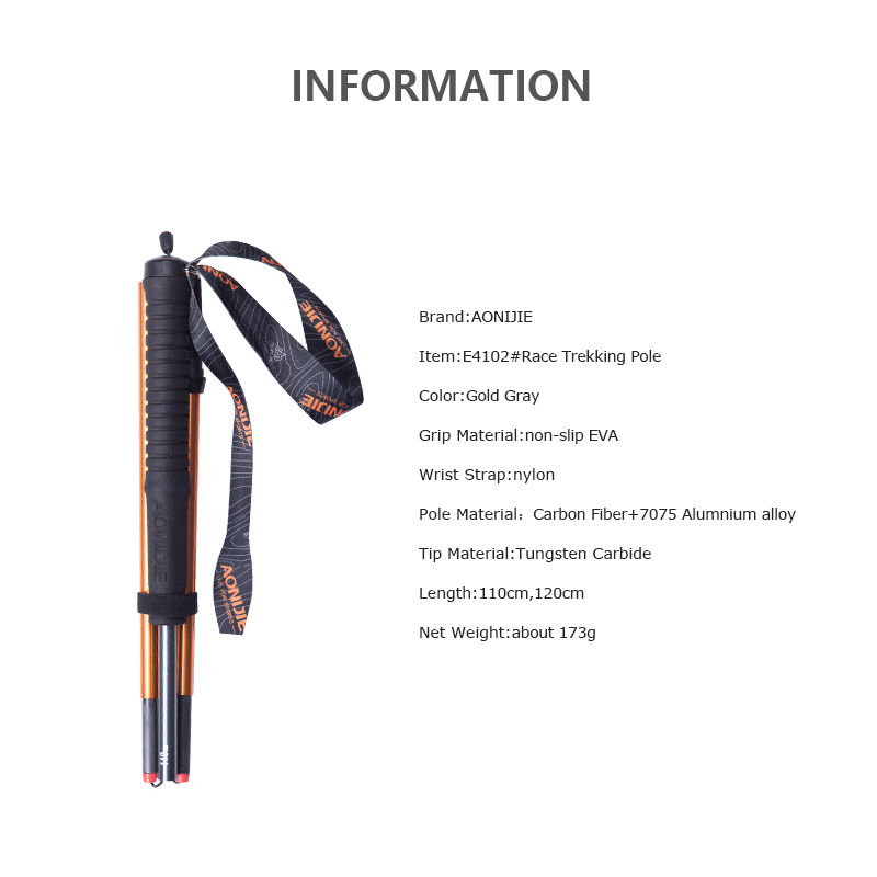 2 pz AONIJIE Z-Pole pieghevole - Trekking Pole Carbon recensione e prezzo